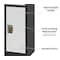 Adiroffice 12 in W, 12 in D, 72 in H, Steel ADI629-203-B-W-PKG-4 - alternate 4